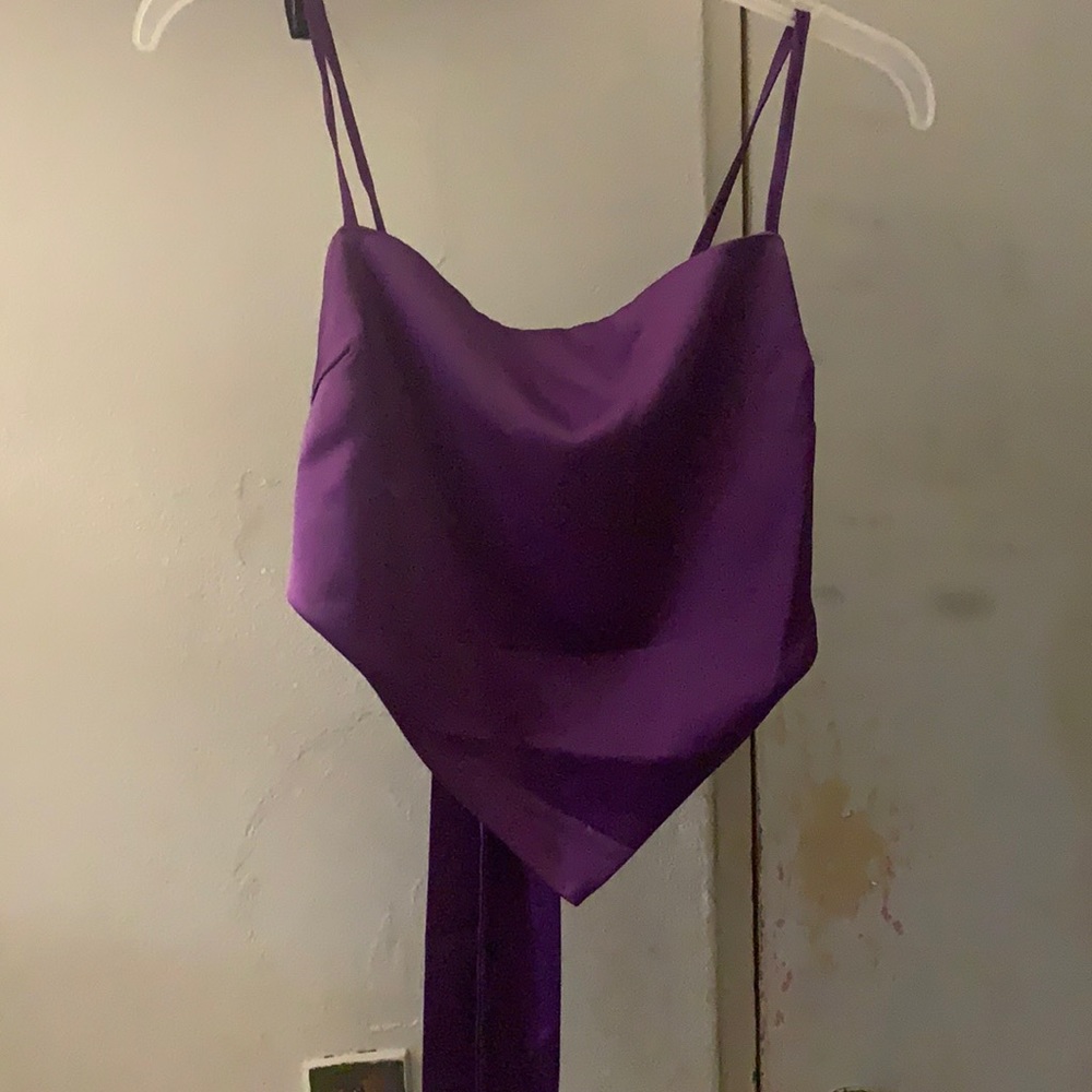 NASTY GAL SCARF TOP 💜 - Picture 2 of 4